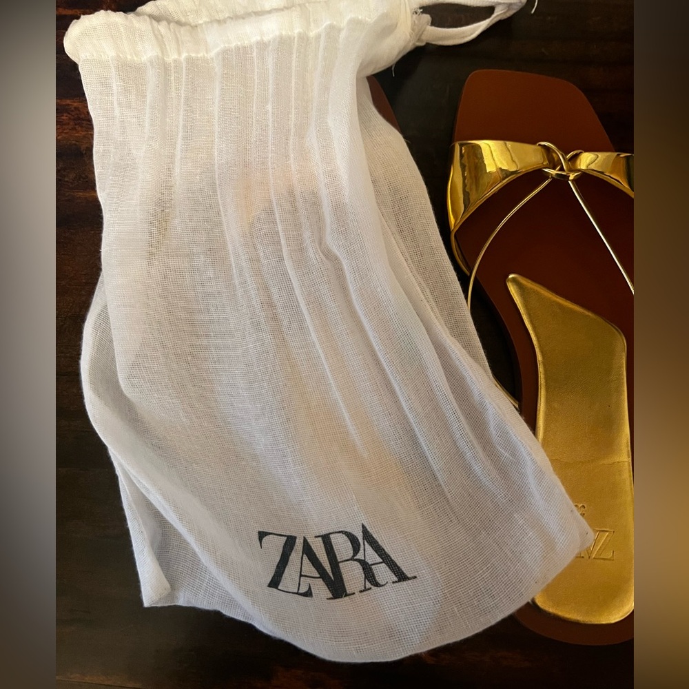 Zara gold sandal